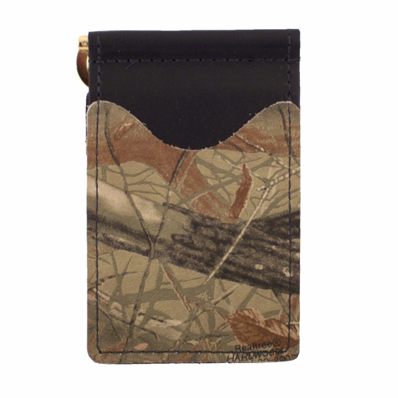 Black / Realtree Back Saver Leather Wallet