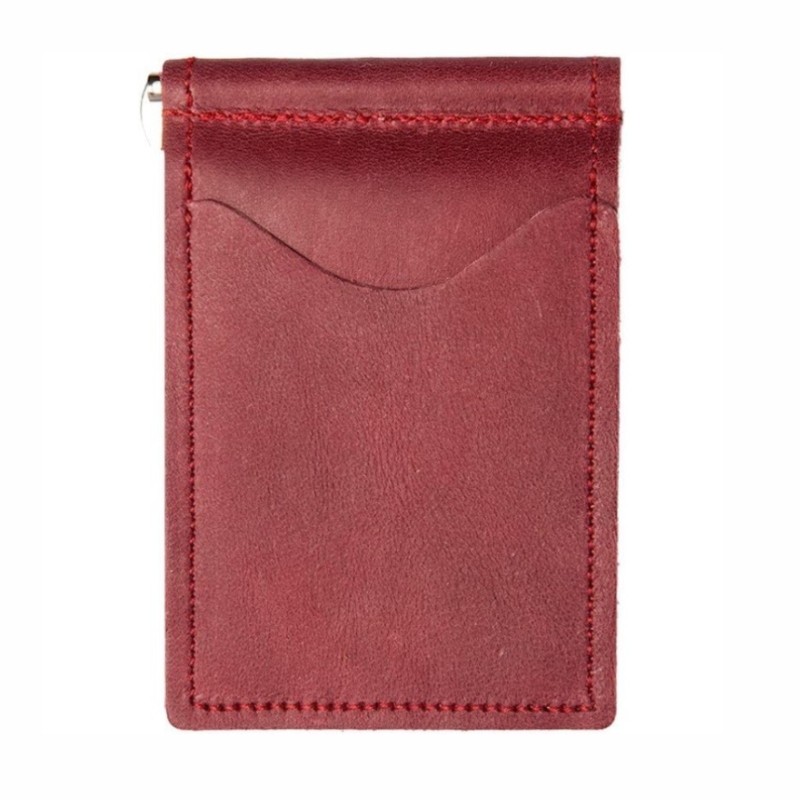 Burgundy Red Back Saver Leather Wallet